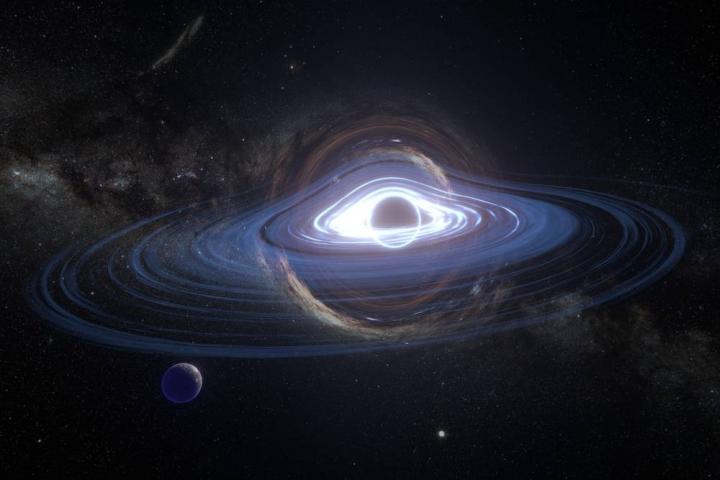 NASA spots rogue black hole creating trail of fresh stars