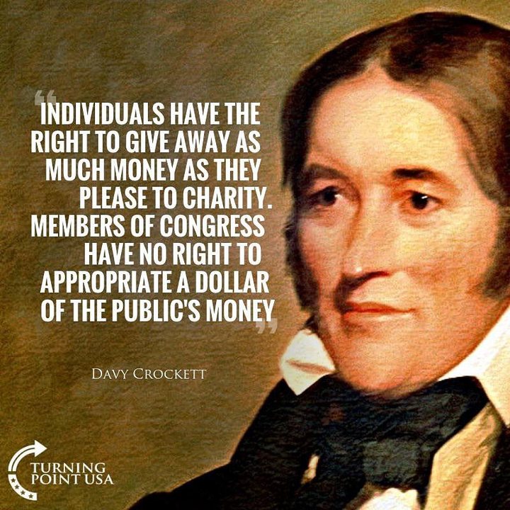 Turning Point USA on Instagram: “Davy Crockett Gets It! #TaxationIsTheft #BigGovSucks #TPUSA #iHeartAmerica #SocialismSucks”