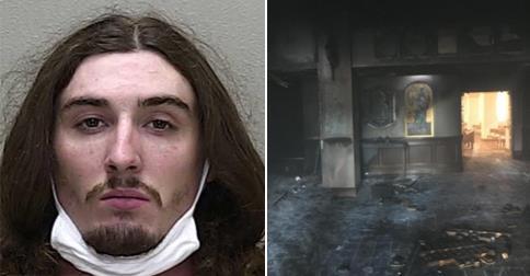 Florida man crashes into Catholic Church, sets it on fire with w