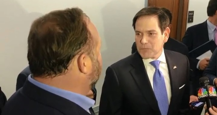Alex Jones Goes to Capitol Hill, Confronts Marco Rubio About Cen