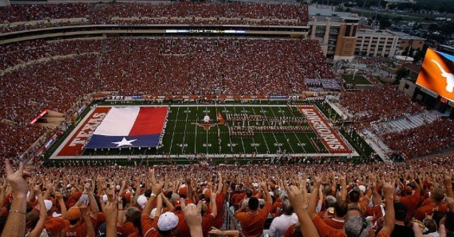 Fans, Team Sing 'Eyes of Texas' After University of Texas Band R