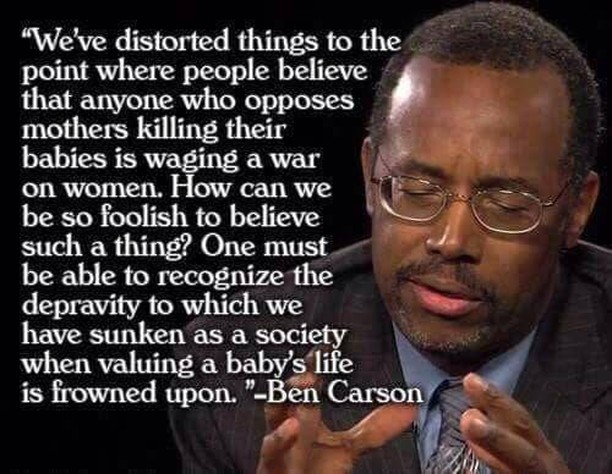 AK, SG, and Young Trumplican on Instagram: “@SecretaryCarson on 'so called' #WomensRights to #HealthCare.. well said #DrBenCarson

#AbortionIsMurder #ProtectTheUnborn”