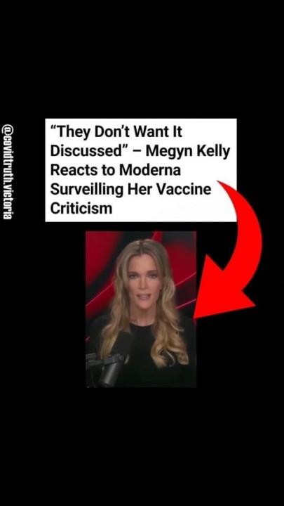 covidtruth.victoria on Instagram: "Establishment talking head Megyn Kelly is finding out the hard way that she is not immune to the agenda.   #megynkelly #moderna #modernavaccine #clotshot #autoimmunedisease #donotcomply #boosters #mrna #scamdemic2024 #pl