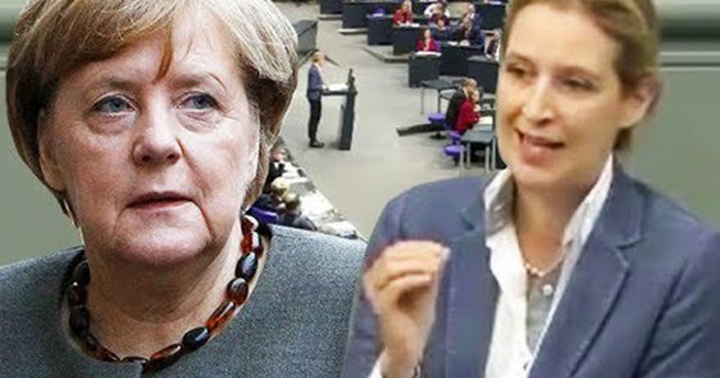 Merkel walks out of parliament as AfD MPs Humiliate her over mas