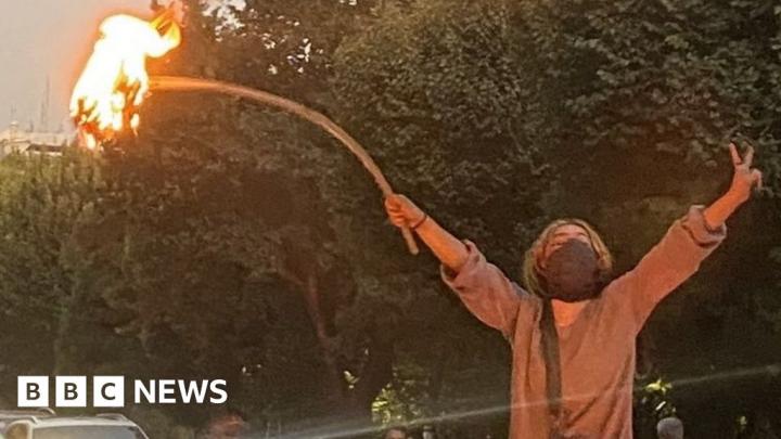 Iran unrest: Women burn headscarves at anti-hijab protests