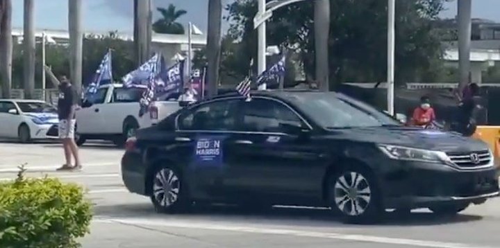 Joe Biden's Miami 'Car Parade' a Total Flop - Only 15 Cars Parti