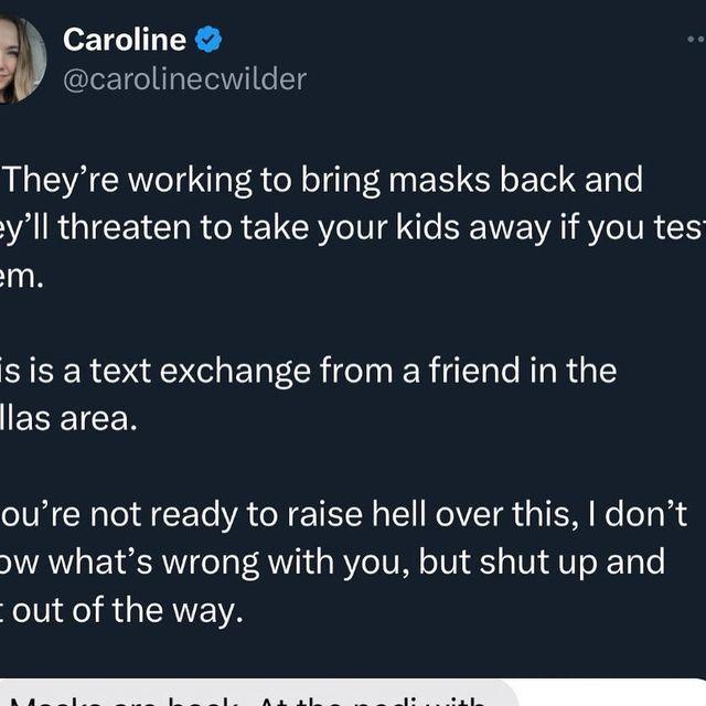 Paul Davis on Instagram: "A Dallas doctor’s office threatened to call child protective services on a mom who refused to wear a mask. Let that sink in. #donotcomply #maskmandate #dallas"