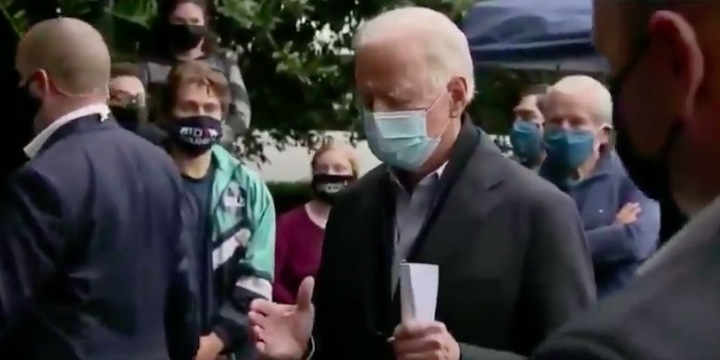 WATCH: Joe Biden Struggles To Answer A Question, Campaign Staff 