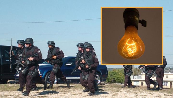 FBI Sends In Heavily Armed Tactical Team To Unscrew Incandescent