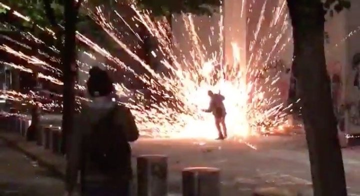 Antifa Terrorists Use Explosives to Attack Portland Law Enforcem