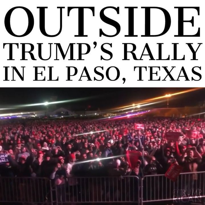Levi's Memes on Instagram: “Holy shit! That's a sight to behold..° ° ° #trumprally #elpaso #elpasotexas #buildthewall #buildthatwall #presidenttrump #donaldtrump…”