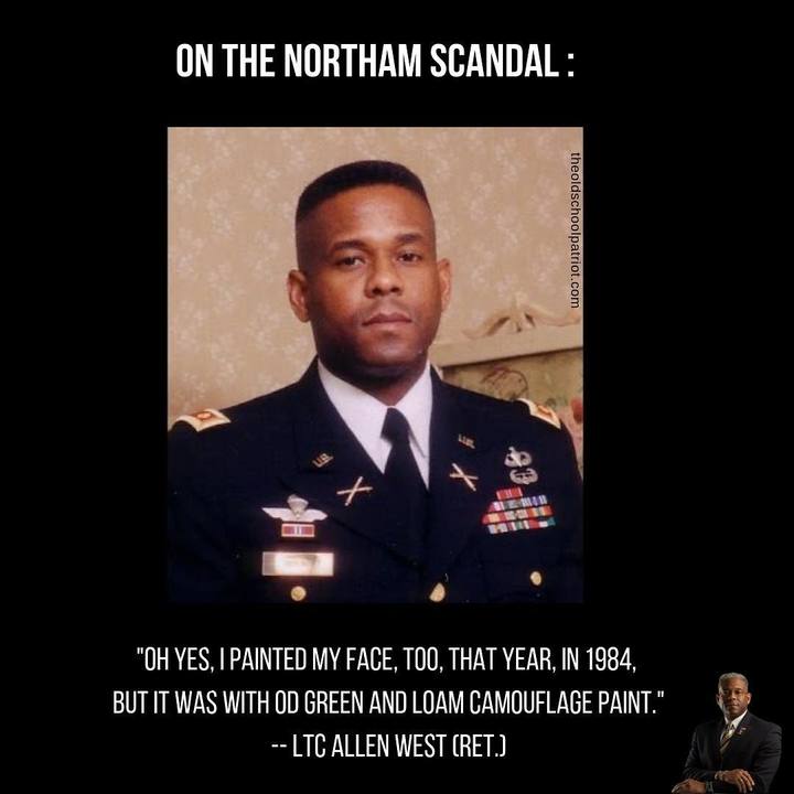 Allen West on Instagram: “Quote taken from my article at bit.ly/ABWPaint #northam #ralphnortham #blackface #military #veteransofinstagram”