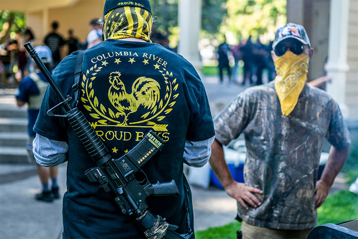 Proud Boys celebrate after Trump says 'stand back and stand by' 