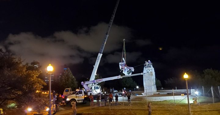 Chicago Christopher Columbus Statue Removed Under Cover of Night