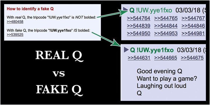 Valv on Twitter: "Lurking on 8ch?
Keep this in mind...

The [FAKE] Q has a bolded tripcode.
The [REAL] Q has a non-bolded tripcode.

Don't be fooled.
Stay safe out there anons

#Qanon… https://t.co/jh3CgnmlxZ"