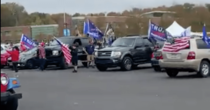 CNN Reporter: &quot;Practically a Trump Drive-In Rally&quot; Outside the B