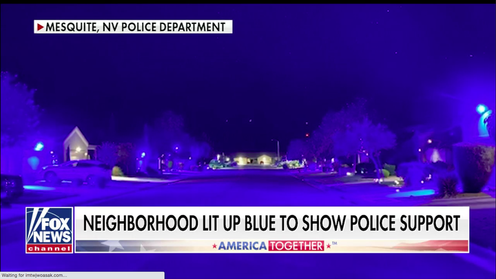 Nevada Neighborhood Lights Up Blue in Support of Law Enforcement